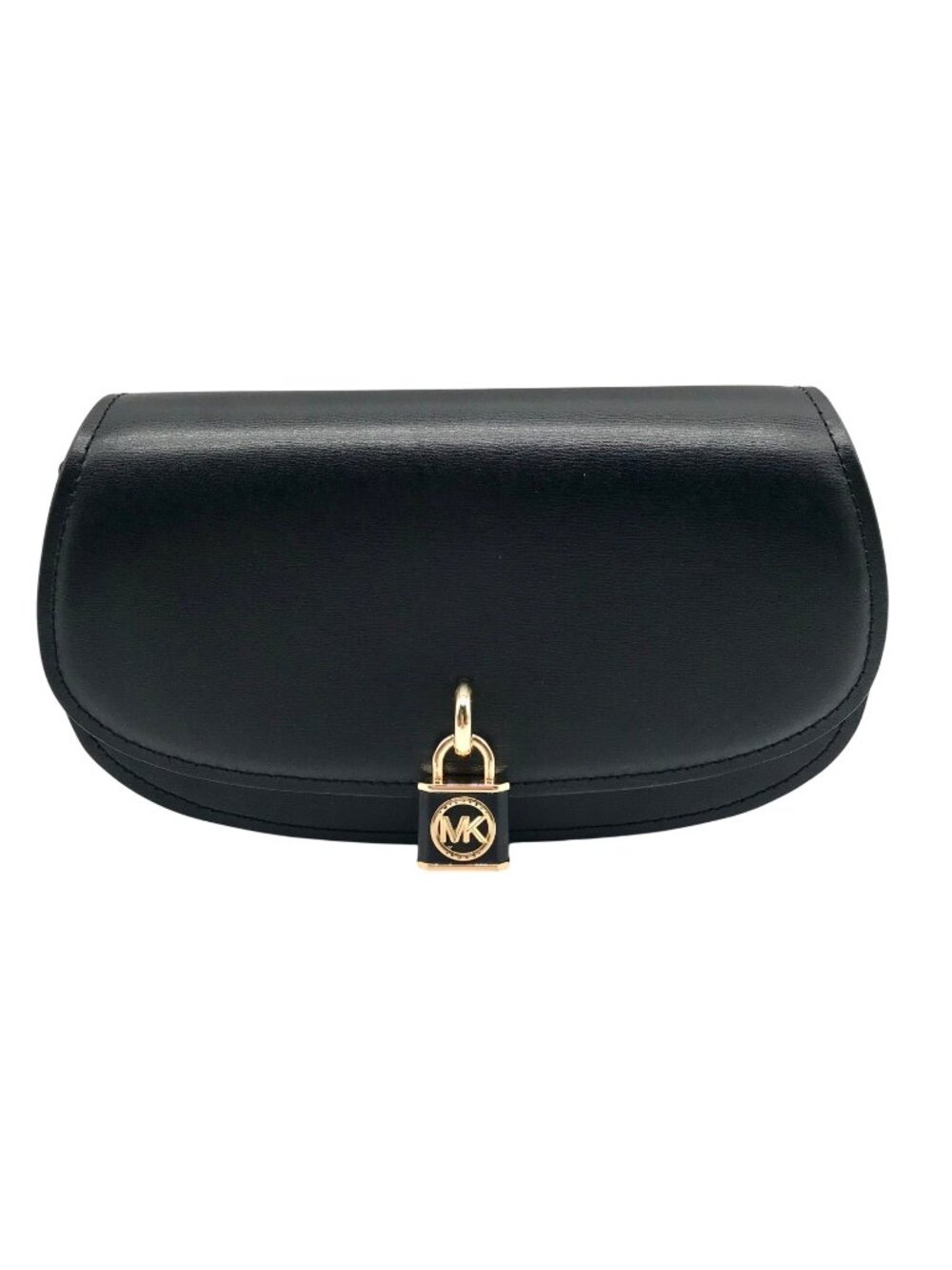 Michael Kors Black Leather Small Mila Sling Messenger Bag